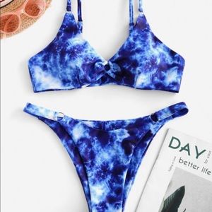 tie dye ring bikini swimsuit